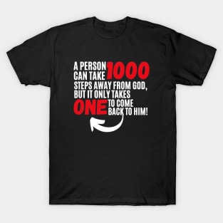 Christian Inspirational Typography Shirt T-Shirt